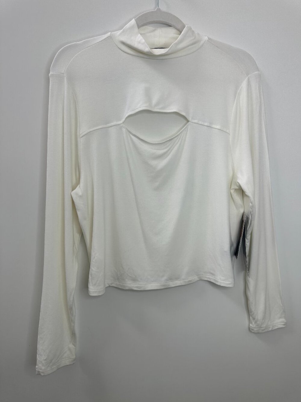 Bold Elements x Ally Brooke Off White Peekaboo Cutout Mock Neck Long Sleeve Top - Picture 2 of 9